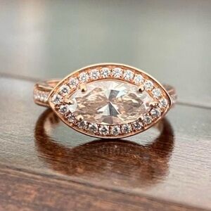 Natural Fancy Light Pinkish Brown (Pink Diamond) GIA Certified 1.46 ctw 14k Ring